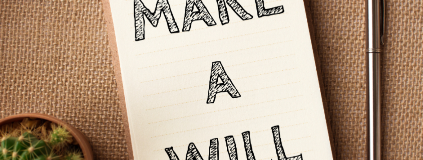 Notebook with Make a Will written on it